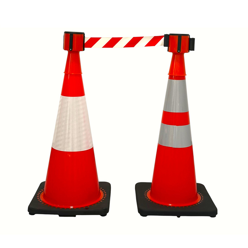 Højelasticitet PVC-trafiksikkerhedskegle med valgfri vægtet gummibase til vejkontrol i al slags vejr og fareisolering