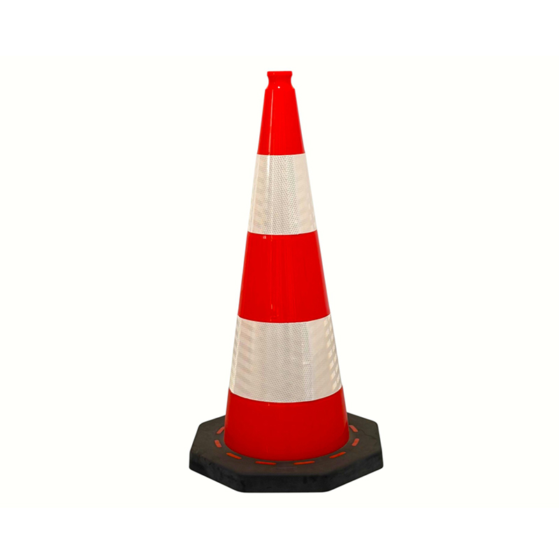 High-Visibilitet Octagon-Base PVC Trafiksikkerhedskegle med overlegen vindmodstand og stabilitet