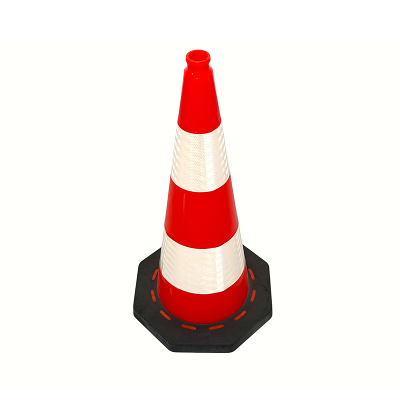 High-Visibilitet Octagon-Base PVC Trafiksikkerhedskegle med overlegen vindmodstand og stabilitet