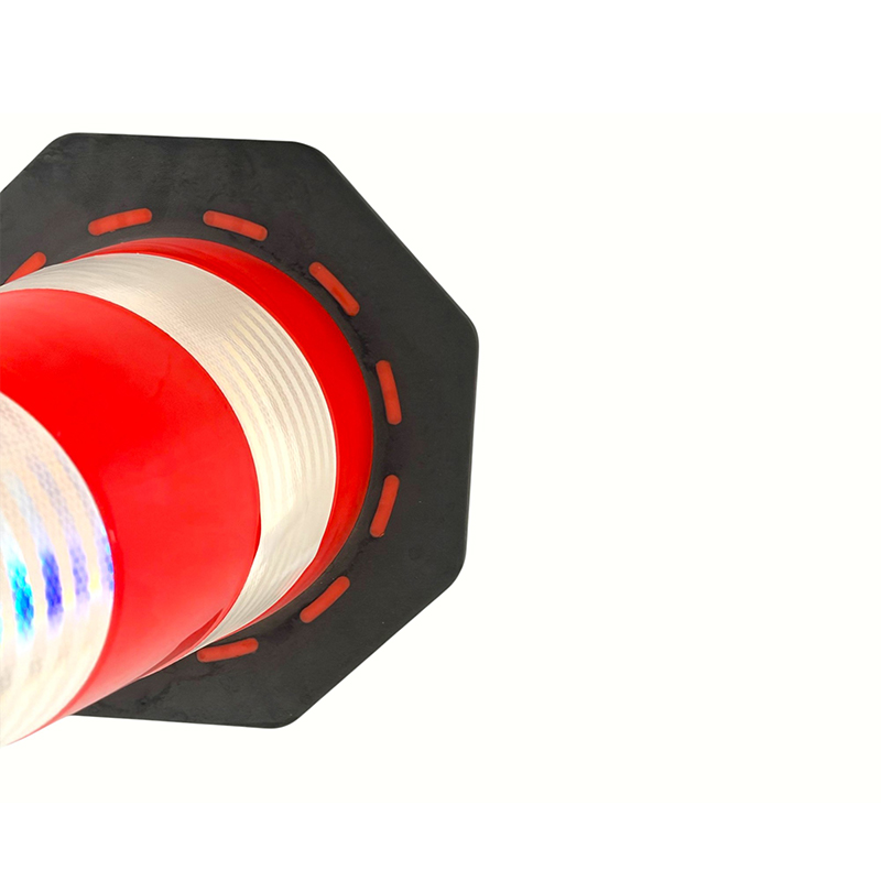 High-Visibilitet Octagon-Base PVC Trafiksikkerhedskegle med overlegen vindmodstand og stabilitet