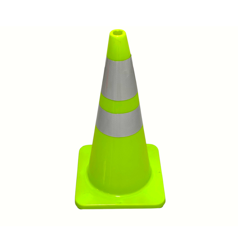Højelasticitet PVC-trafiksikkerhedskegle med valgfri vægtet gummibase til vejkontrol i al slags vejr og fareisolering