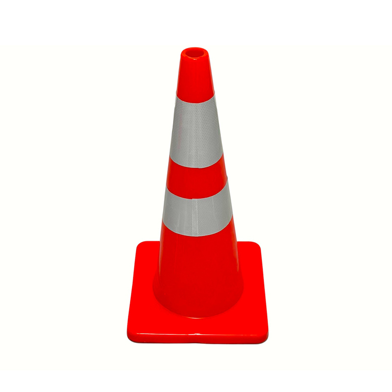 Højelasticitet PVC-trafiksikkerhedskegle med valgfri vægtet gummibase til vejkontrol i al slags vejr og fareisolering