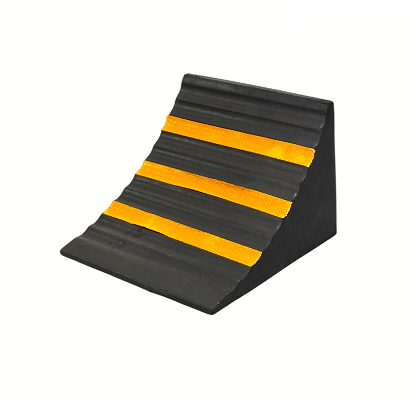Trekantede forstærkede anti-slip gummihjulstoppere (med integreret håndtag)