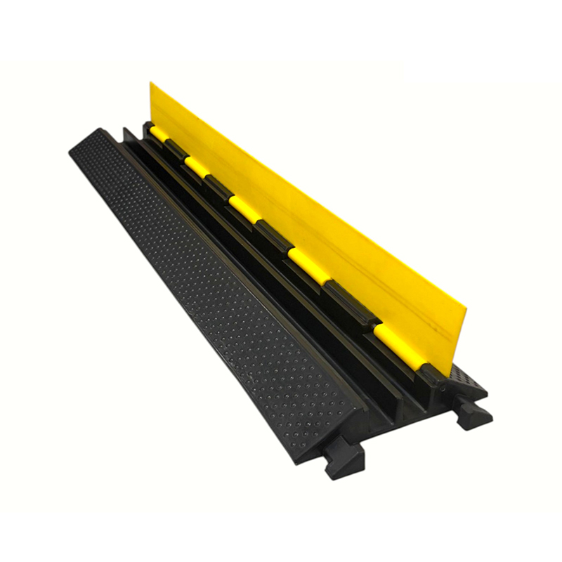 Gummibase Engineering-Grade Yellow Cover 2-Channel Heavy Duty Kabelbeskytter