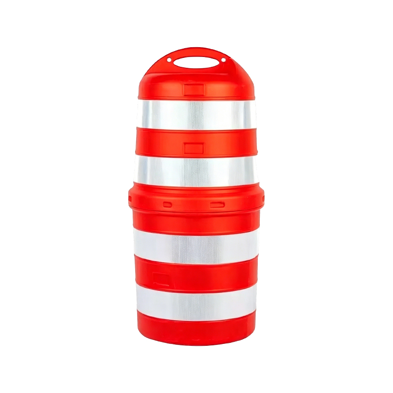 Todelt HDPE-trafiktromle med stort tophåndtag