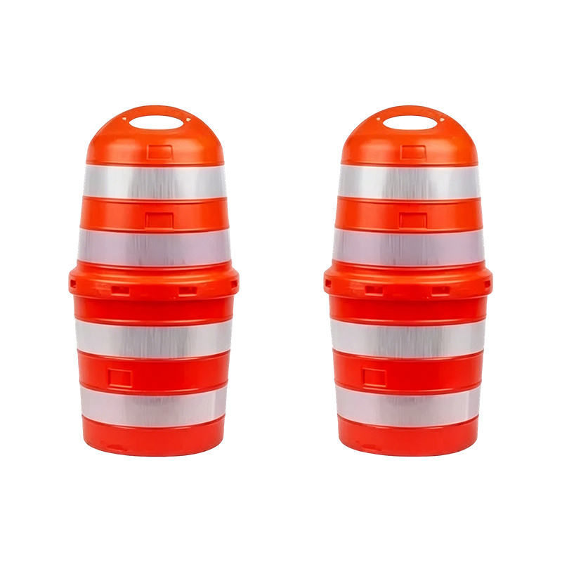 Todelt HDPE-trafiktromle med stort tophåndtag