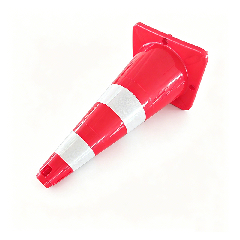 Wide-body LDPE-plastik trafikkegle med reflekterende kraver