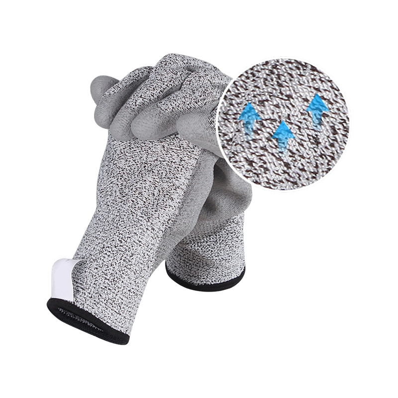 Anti Cutting dyppet PU handsker