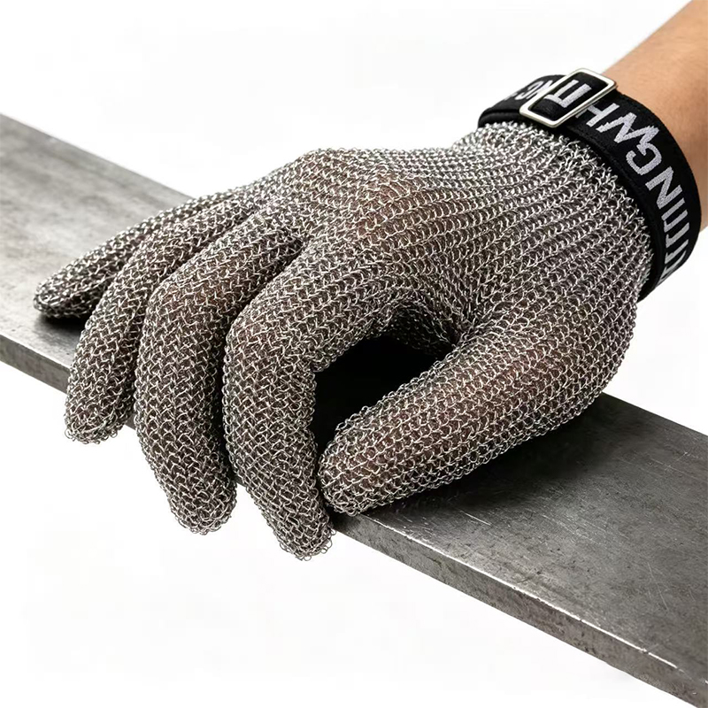 Rustfrit stål Ring Mesh Anti Cutting Handsker
