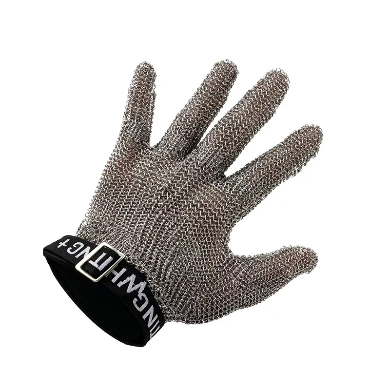 Rustfrit stål Ring Mesh Anti Cutting Handsker