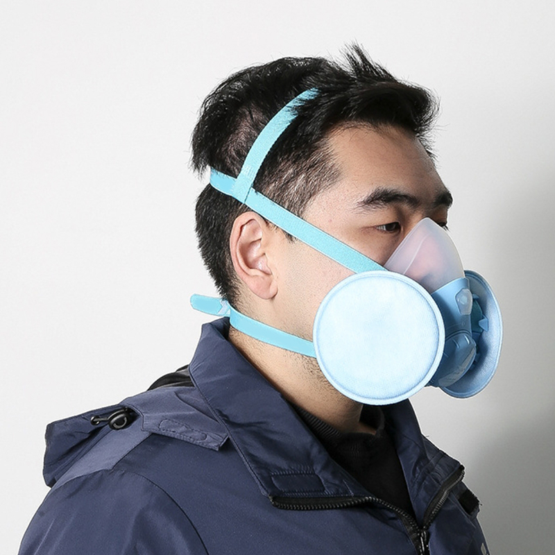 Dobbelt filter silikone gasmaske