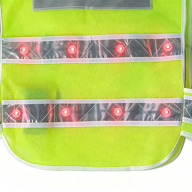 Aktiv belyst LED-reflekterende sikkerhedsvest