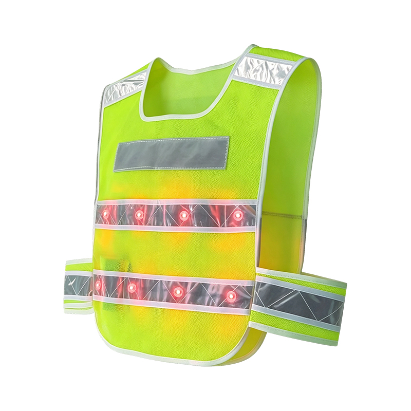 Aktiv belyst LED-reflekterende sikkerhedsvest