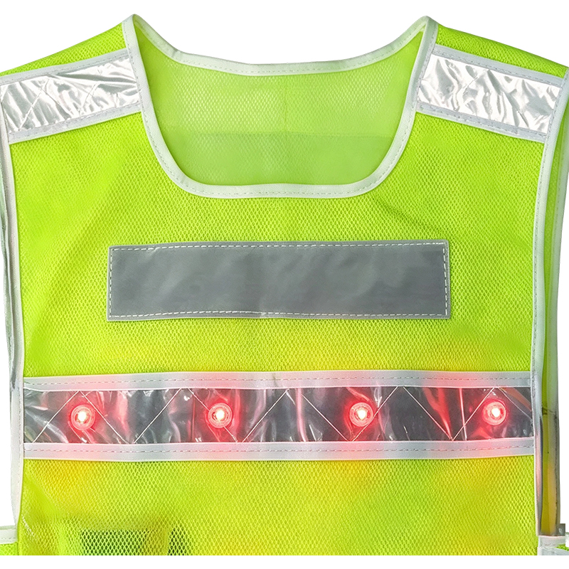 Aktiv belyst LED-reflekterende sikkerhedsvest