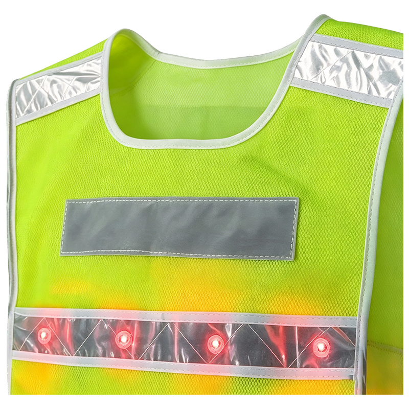 Aktiv belyst LED-reflekterende sikkerhedsvest
